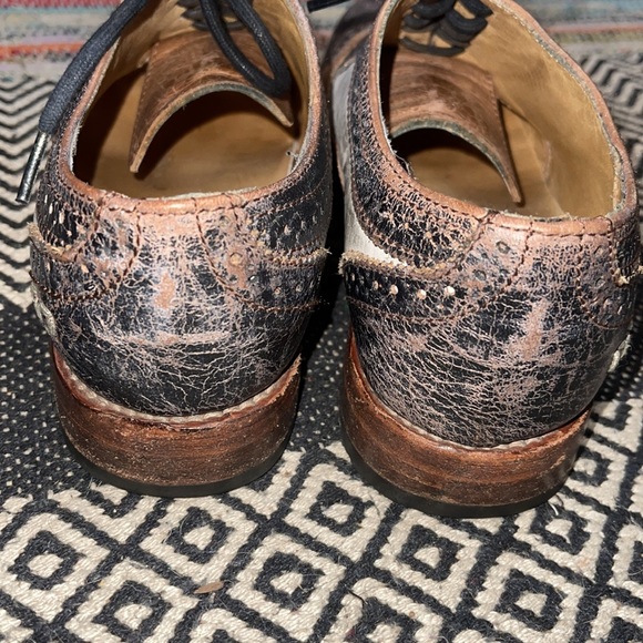 Bed Stu Lita Tricolor distressed leather lace-up loafers, 8 - Picture 7 of 12